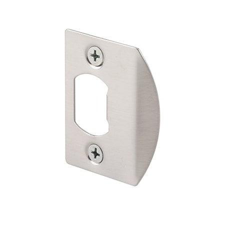 Prime-Line Latch Strike Plate, Satin Nickel Finish (Single Pack) E 2456